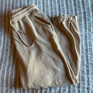 Princess Polly Tan/Beige/Cream Nero Sweatpants/Joggers